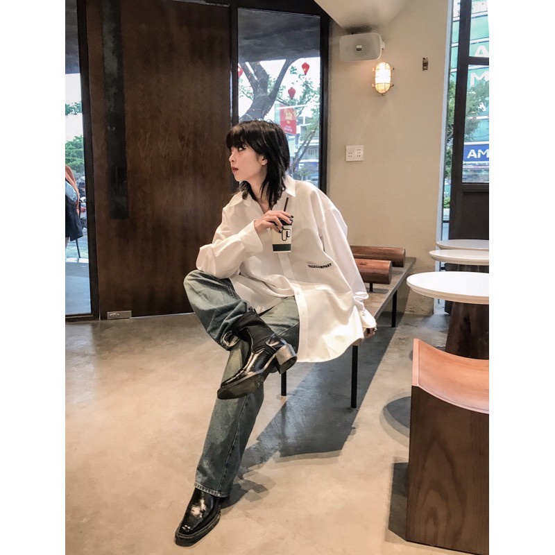 ÁO SƠMI TRẮNG CÓ TÚI THÊU TCC ĐƠN GIẢN THANH LỊCH ( TCC OVERSHIRT ) | BigBuy360 - bigbuy360.vn