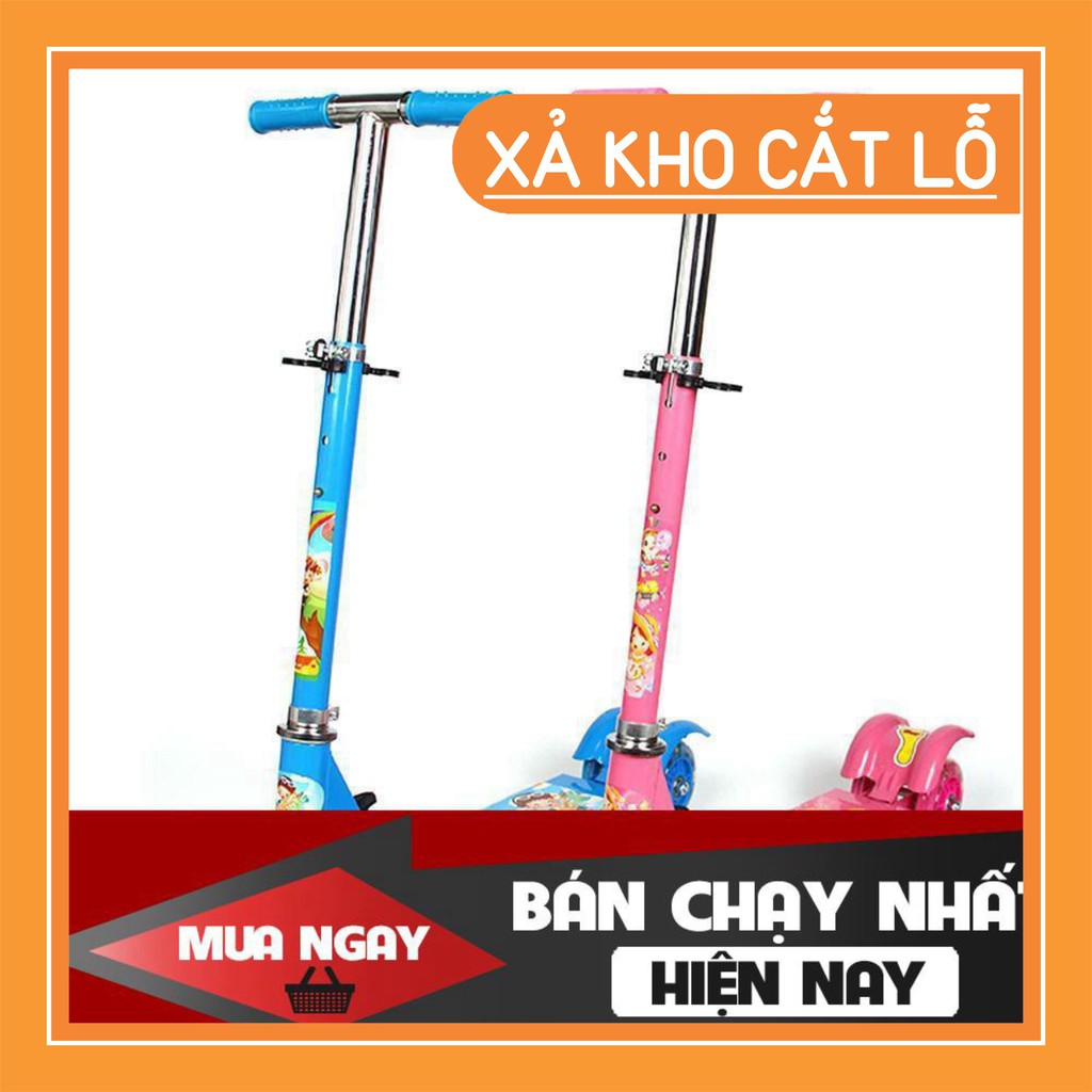 Xe trượt loại đẹp bánh phát sáng - xe trượt scooter 3 bánh phát sáng - xe scoter lò xo cho bé