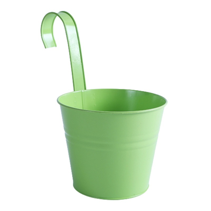 Chậu Hoa Treo Tường Bằng Kim Loại Có Móc Treo Trang Trí Ban Công