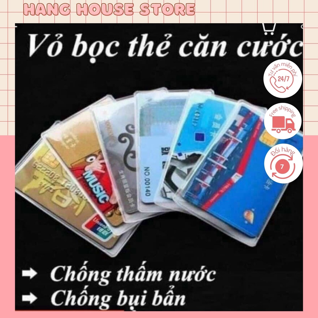 LẺ 1 cái Vỏ bọc thẻ căn cước bằng lái thẻ tín dụng trong suốt