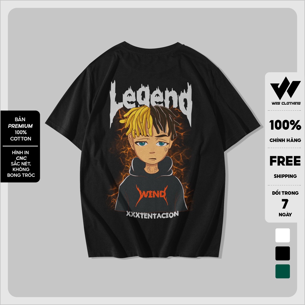 Áo thun tay lỡ unisex WIIS LEGEND phông form rộng Cotton 65% nam nữ oversize ulzzang