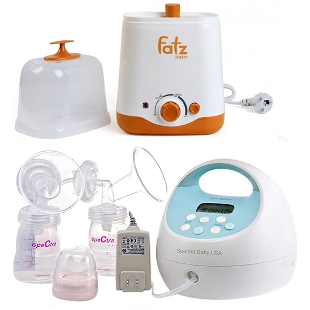 Mua Máy Hút Sữa Spectra S1 Plus  tặng Máy Hâm Nóng Và Tiệt Trùng 2 Bình Cổ Rộng FatzBaby FB3012SL