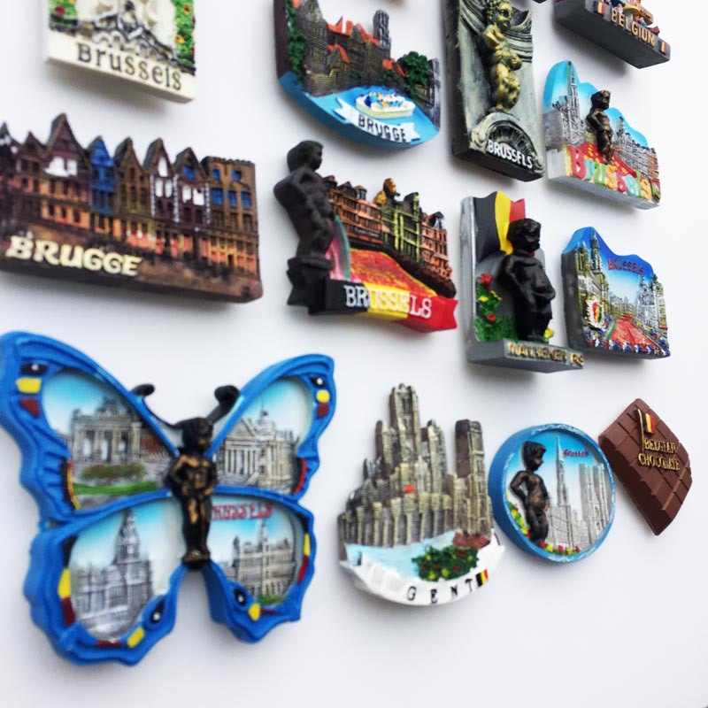 Belantourism Nam Châm Dán Tủ Lạnh Du Lịch Bằng resin Sơn Màu Thủ Công