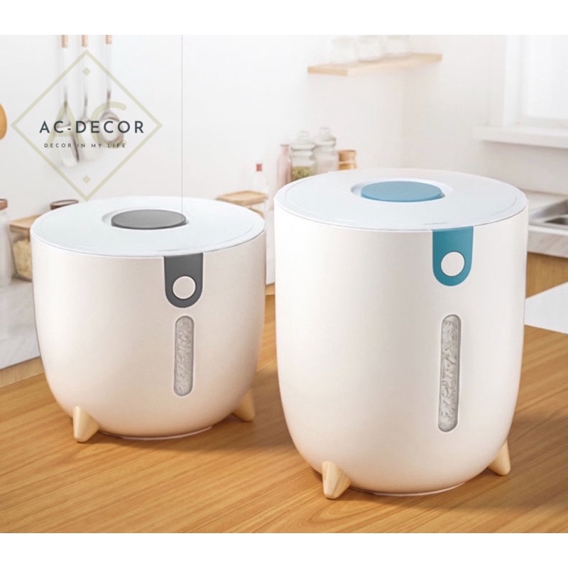 Thùng nhựa đựng gạo thông minh 5 - 10kg đa năng đựng ngũ cốc,thùng đựng gạo chống ẩm cao cấp