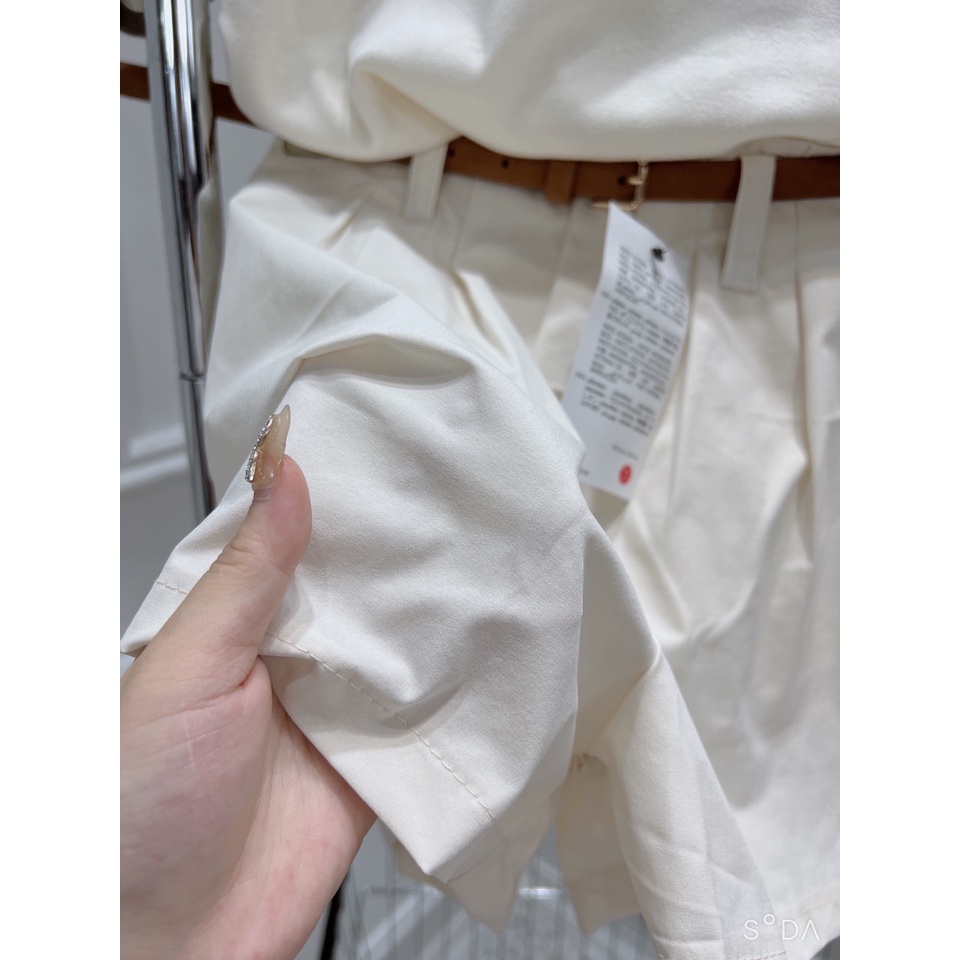Set bộ 3 món áo thun cotton quần short đùi kèm thắt lưng TA10150