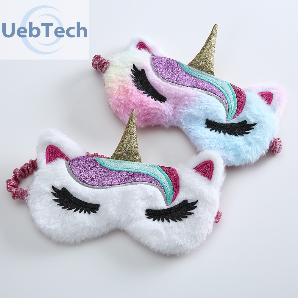 Vỏ bịt mắt ngủ bằng lông nhung kiểu hoạt hình dễ thương xinh xắn cho bé gái