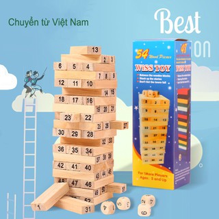 Trò Chơi Rút Gỗ Loại 54 Thanh Từ Gỗ Cao Cấp