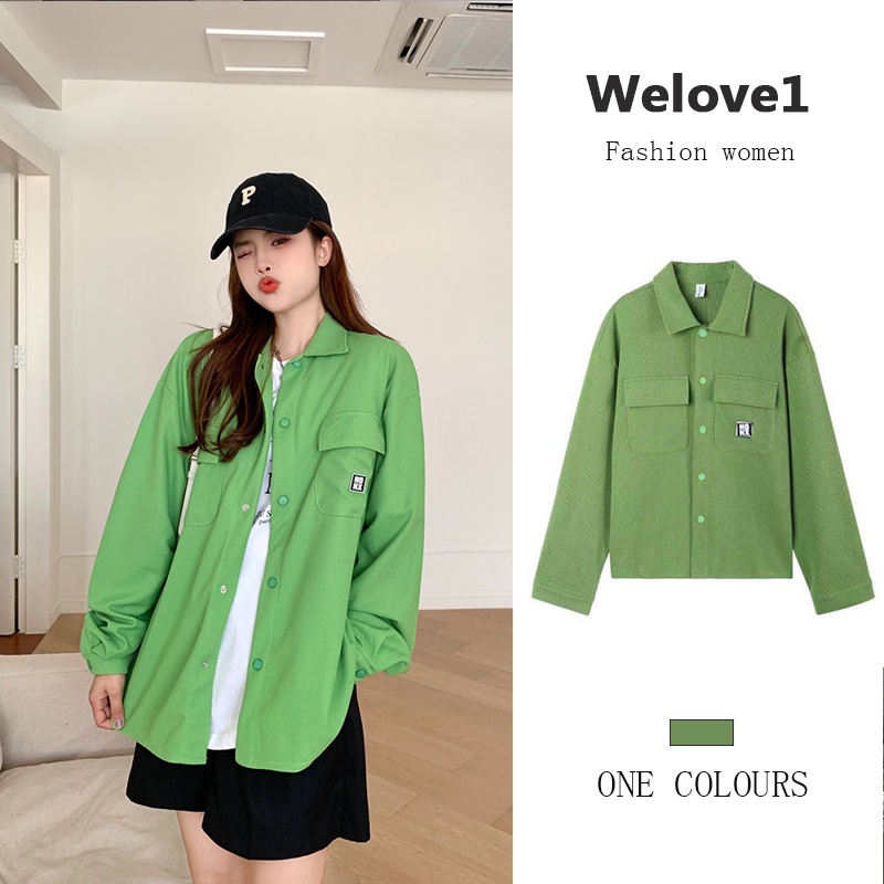 Áo Sơ Mi Tay Dài Dáng Rộng Phong Cách Hàn Quốc Thời Trang Cho Nữ