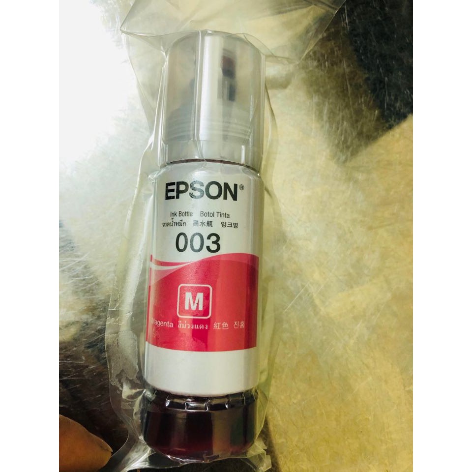 Mực in màu mã 003 cho Epson L1110/ L3110/ L3150/ L4150/ L5190 giá 95k/1 chai/1 màu