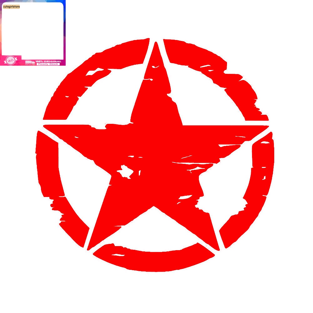 Miếng dán trang trí xe ô tô hình tròn phối ngôi sao phản quang dễ thương