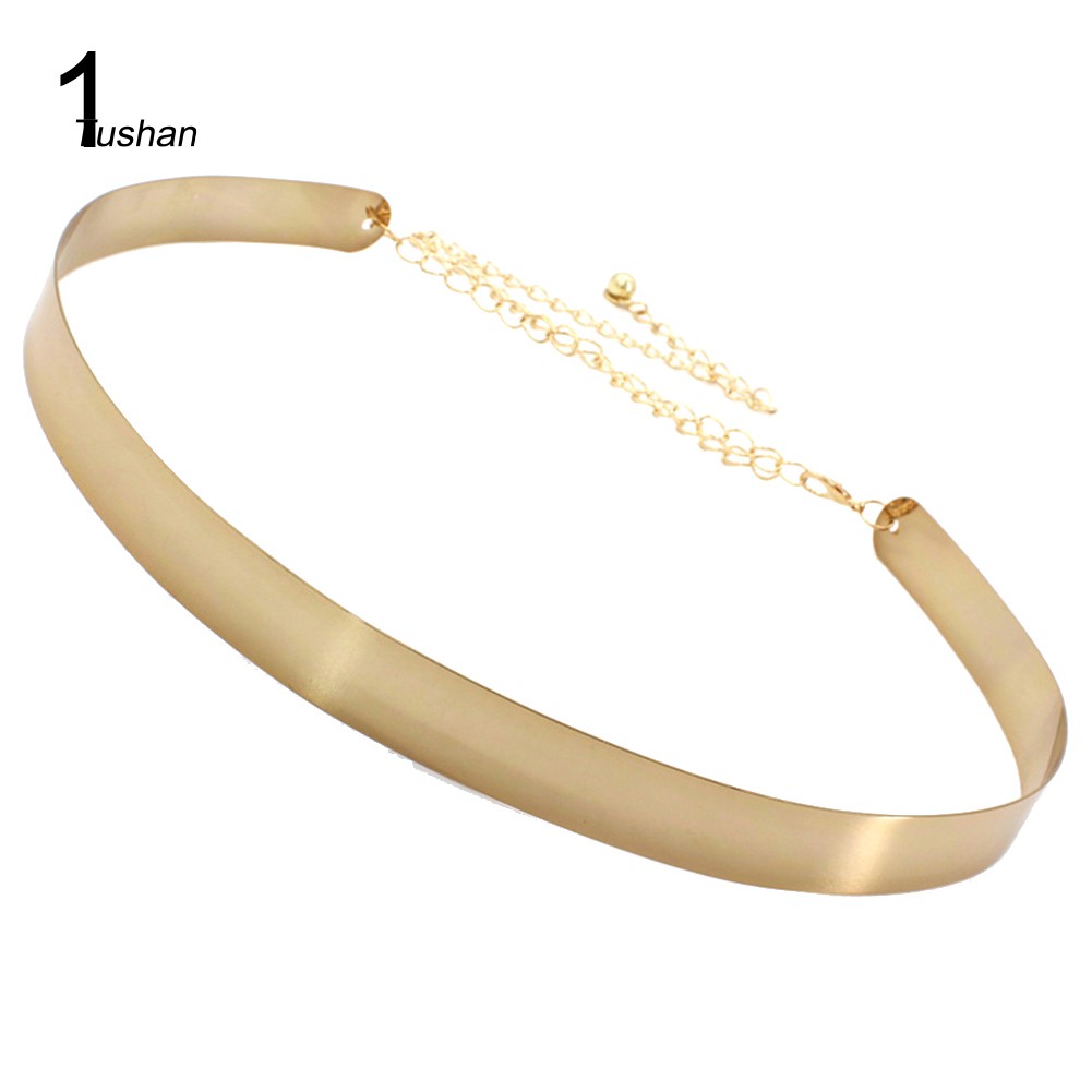 Thắt Lưng Kim Loại Bản Rộng Khoét Lỗ Phối Dây Xích Thời Trang Cho Nữ | BigBuy360 - bigbuy360.vn