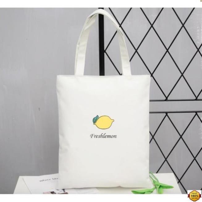 Túi Tote nữ hoạ tiết các loại quả nhiệt đới xinh xắn B B&B 08 sale 11 Xả , Xả