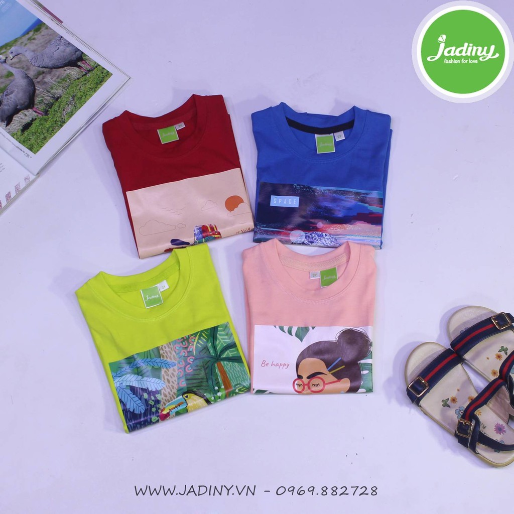 Áo thun cho bé trai,  chất liệu cotton mát mẻ - Jadiny