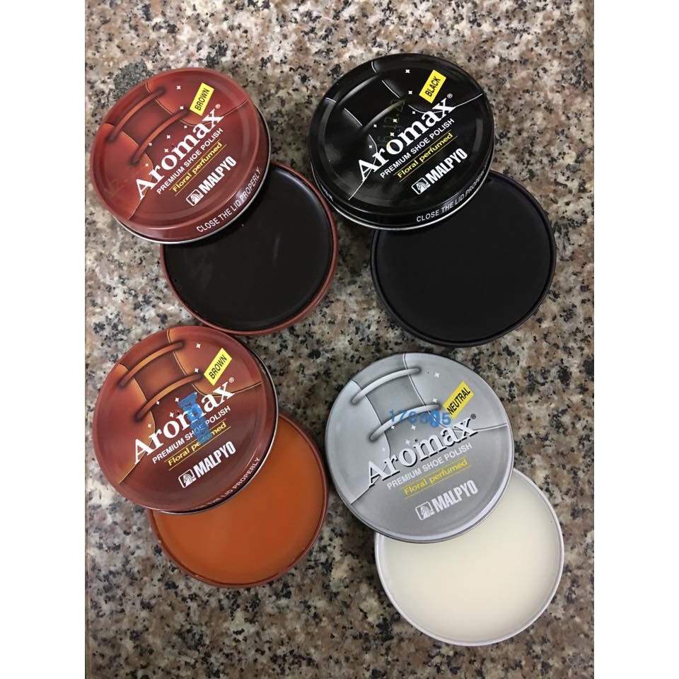 Xi Đánh Giày, Xi Sáp Đánh Bóng Và Làm Mới Giầy Da Thương Hiệu Aromax Hàn Quốc (có 4 màu chính ,đen,nâu,ko màu,vàng bò)