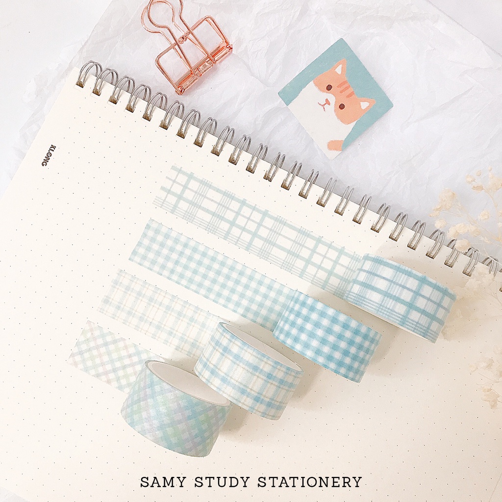 WASHI CARO PASTEL HÀN QUỐC TRANG TRÍ SỔ TAY PLANNER