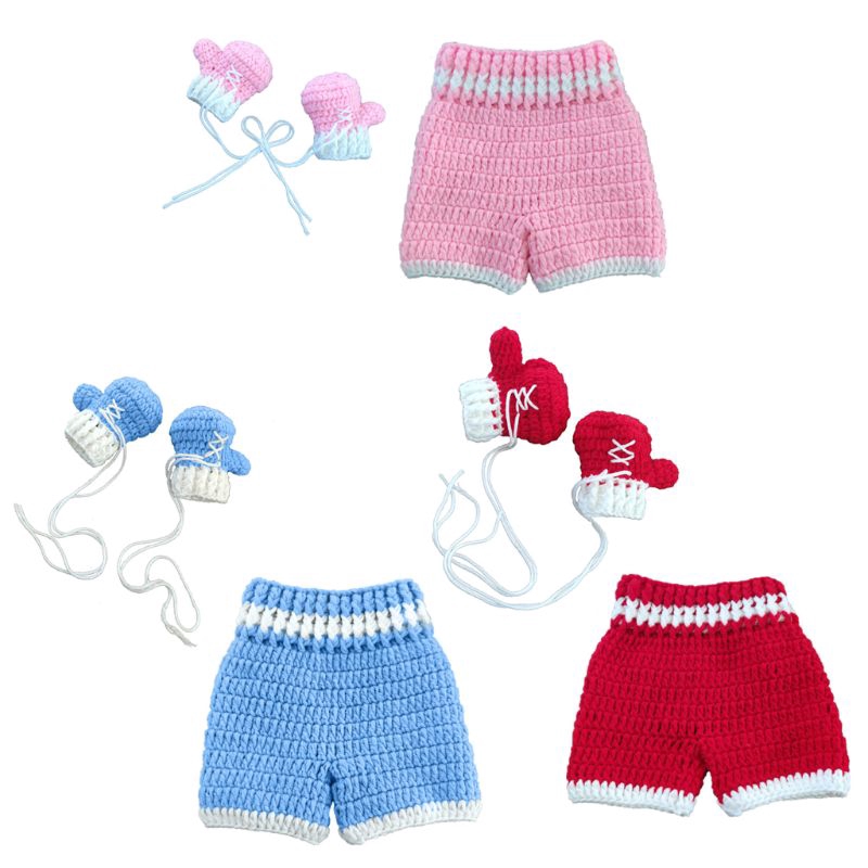 Mary☆th Baby Crochet Photography Props Shoot Newborn Photo Cool Boy Costumes Infant Pants