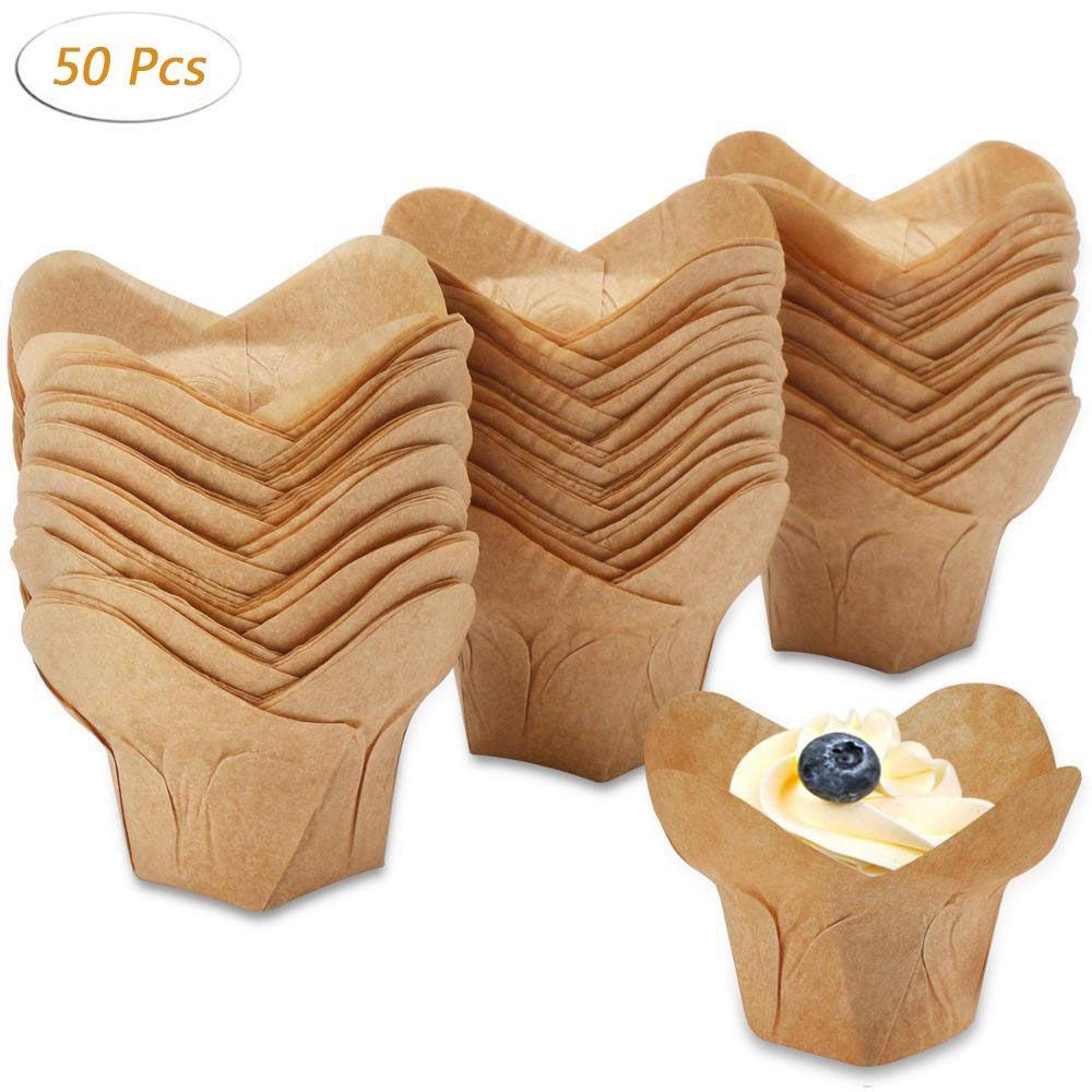 Set 50 Cốc Giấy Làm Bánh Cupcake Tiện Dụng