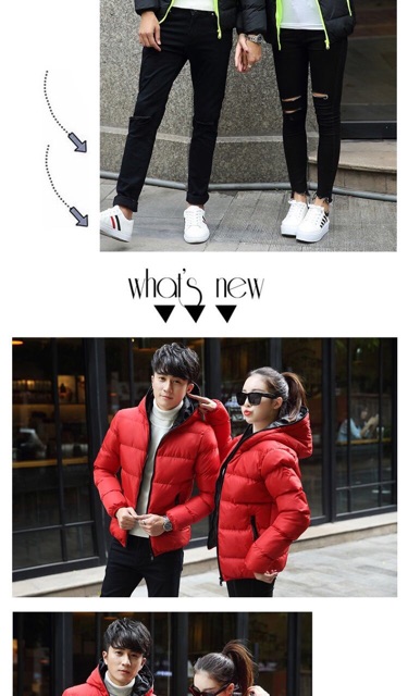 Áo phao béo đôi nam nử phong cách hàn quốc