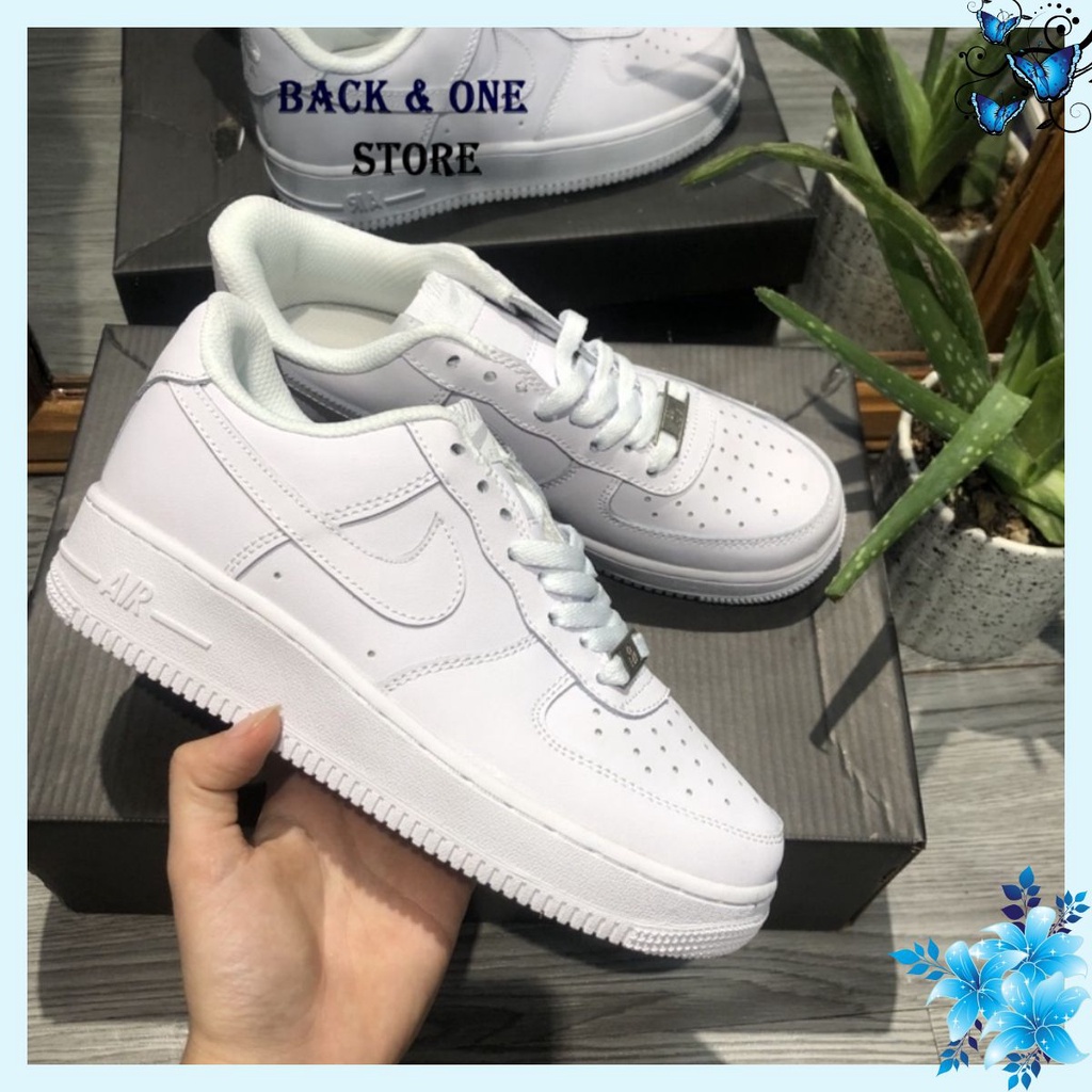 Giày Thể Thao Nam Nữ AF1 Full Trắng, Giày_Nike Trắng Bản Cao Cấp Full Box+ Bill