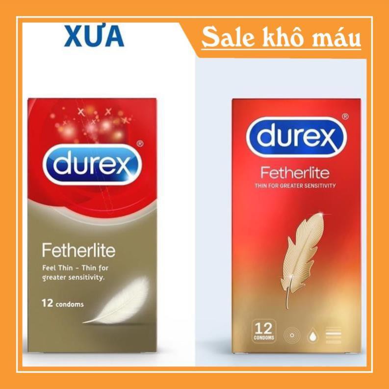 [Giá Tốt-Chính Hãng]Bao cao su Durex Fetherlite 12 bao siêu mỏng ( mỏng tựa bông hồng ) Love