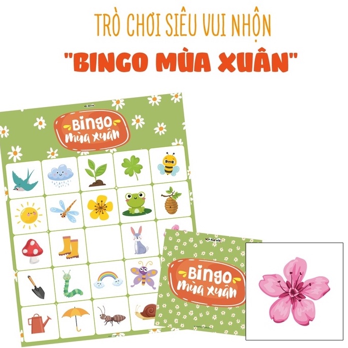 Trò Chơi BINGO MÙA XUÂN Cho Bé 3-6 Tuổi Hộp Háo Hức - Giúp rèn luyện vận động tay mắt, nâng cao khả năng phản xạ