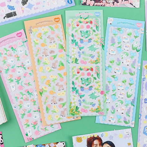 PeachSticker Dán Trang Trí Cho Laptop/Điện Thoại/ Laptop Họa Tiết Hoạt Hình Dễ Thương Phong Cách Hàn Quốc