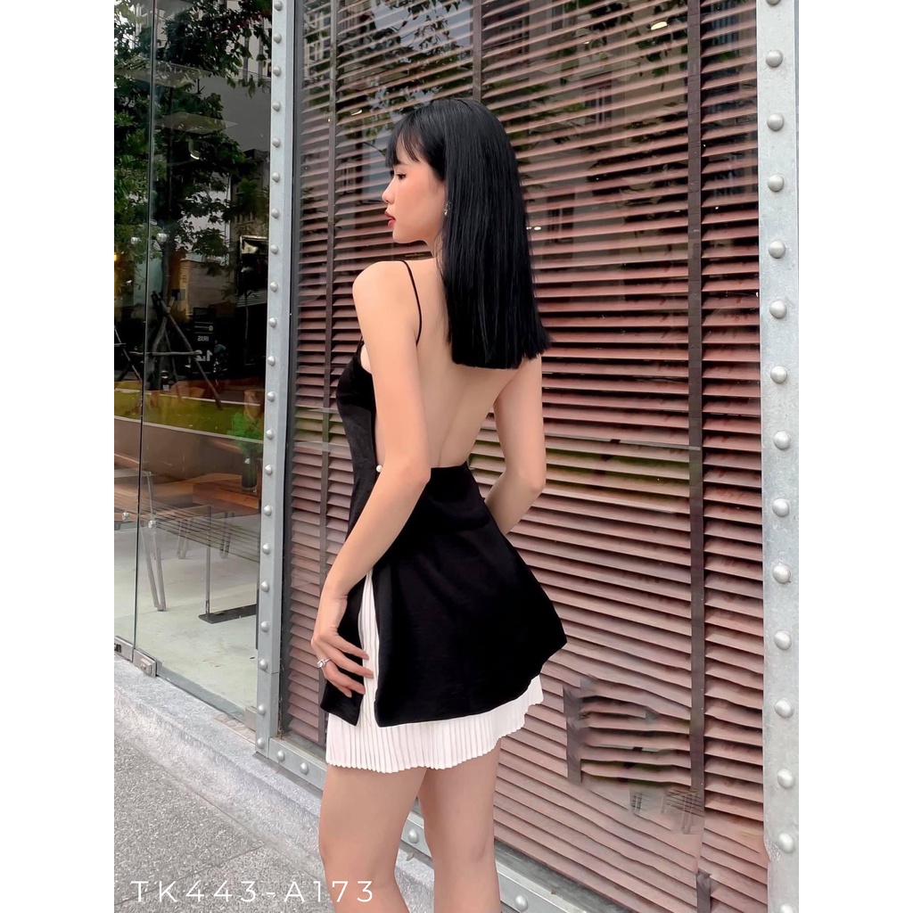 [BBSTORE'S] Áo Cát Nhung Xẻ Tà Pearl Top -TK443