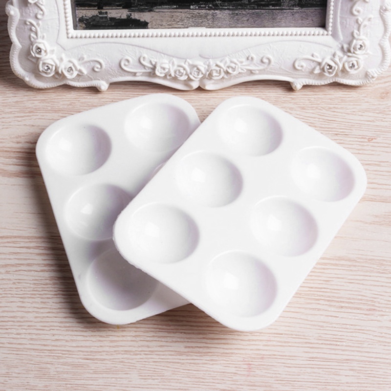 Set 12 Bảng Pha Màu Nước 6 Lỗ Hình Chữ Nhật Tiện Dụng