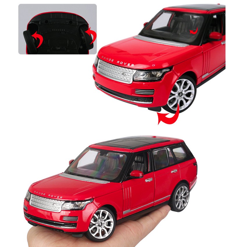 Xe mô hình ô tô Range Rover SV Autobiography Rastar tỷ lệ 1:24 xe bằng kim loại mở cửa đồ chơi trẻ em