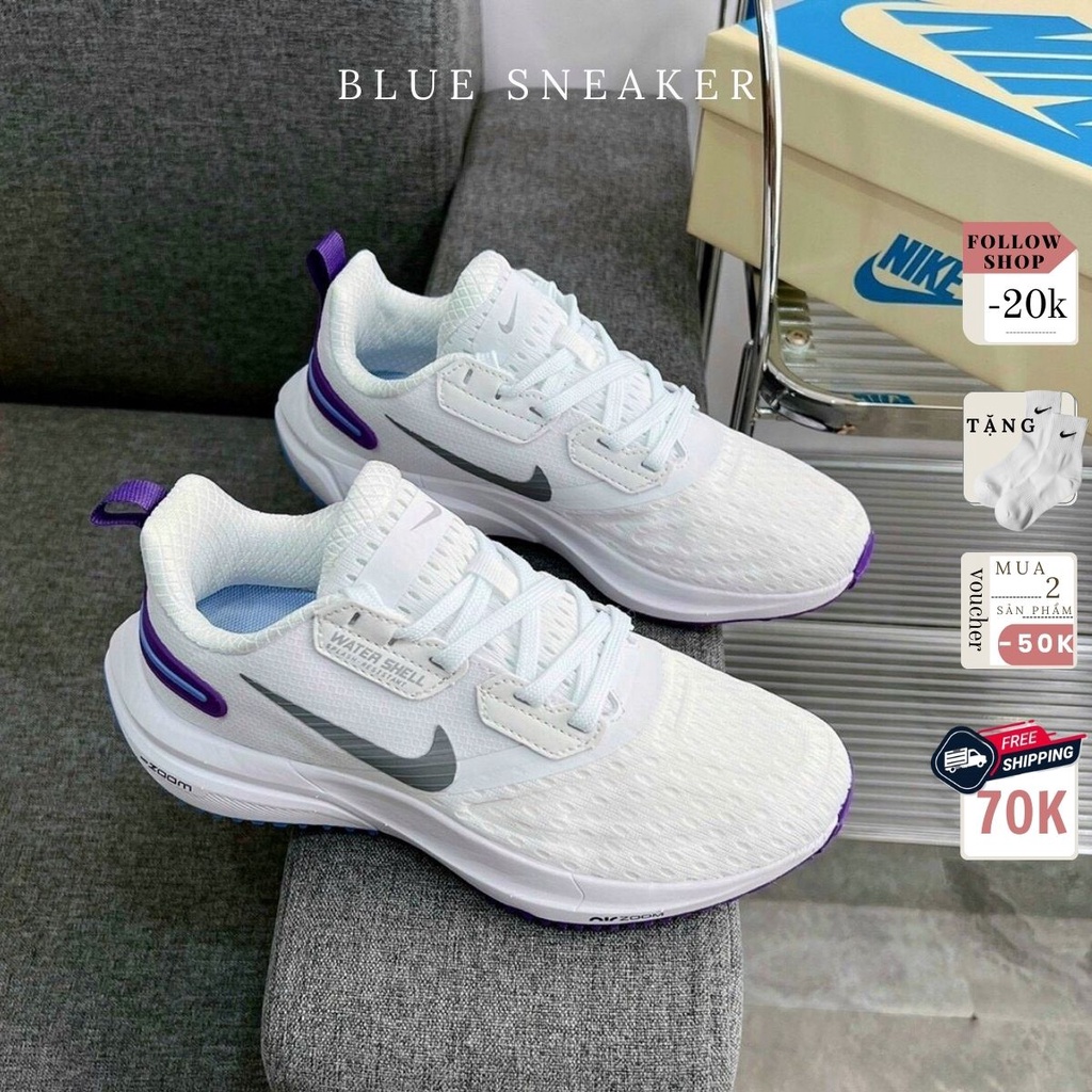 Giày sneaker thể thao nữ airzoom watershell trắng tím