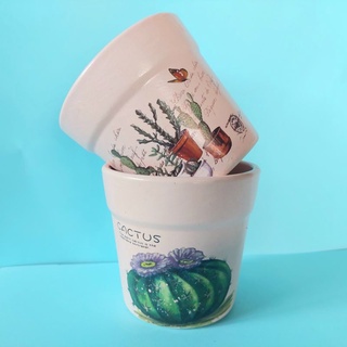 Chậu men trồng sen đá 8 x 8cm