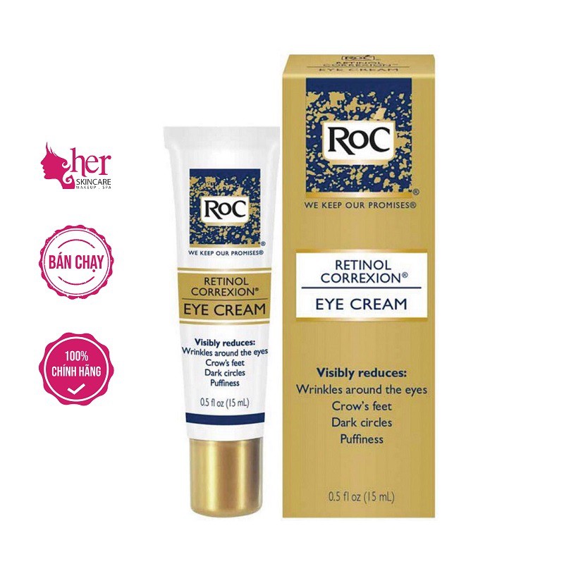 Kem mắt giảm thâm & nhăn ROC Retinol Correxion Eye Cream 15ml | BigBuy360 - bigbuy360.vn