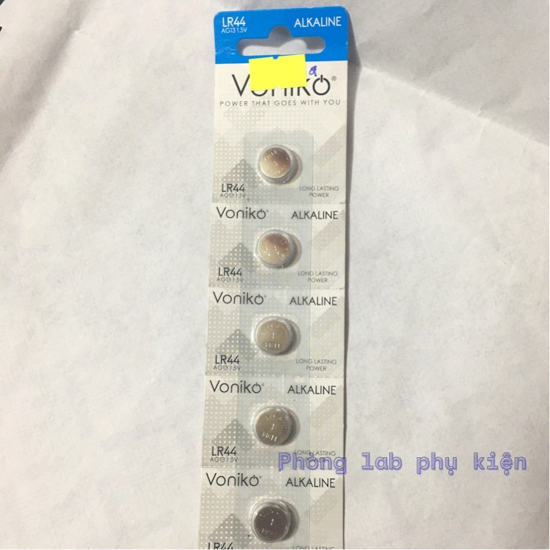 PIN VONIKO USA ALKALINE LR44/AG13 1.5V VỈ 1 VÀ 5 VIÊN