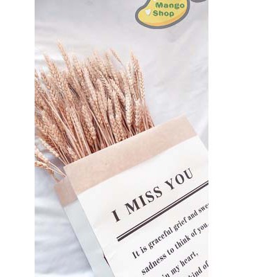 Túi giấy Kraft I MISS YOU nhiều màu trang trí chụp ảnh ( túi giấy decor cửa hàng, chụp ảnh lookbook )