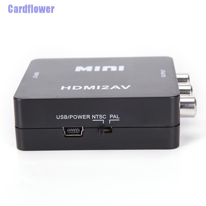 Cardflower  HDMI To RCA AV/CVBS Adapter HD 1080P Mini HDMI2AV Video Converter