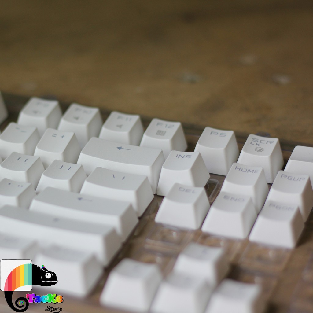 Set Keycap 87 Phím ABS Double Shot xuyên led, màu trắng, Dành cho bàn phím cơ I Set keycap 87 keys White Color