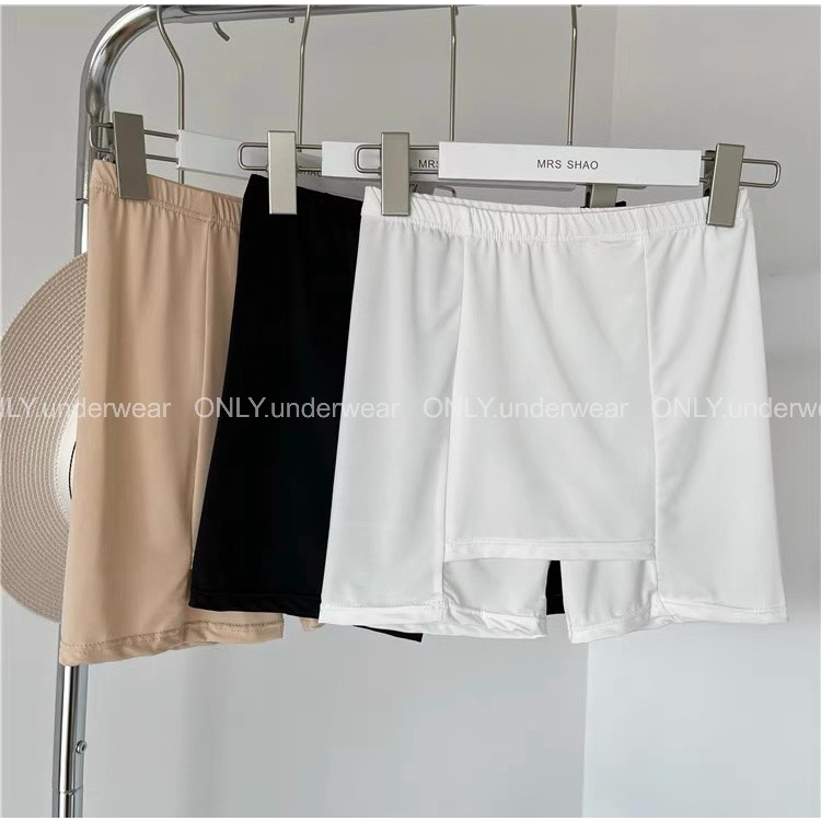 Quần mặc váy thun 2 lớp chống lộ , Quần bảo hộ đựng trong túi zip ONLY.underwear