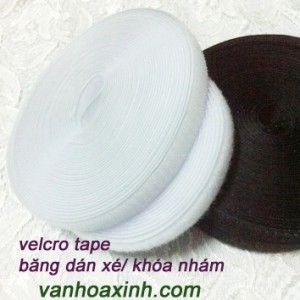 Cuộn 25m băng dán xé gai bông (velcro tape/ khóa nhám)