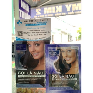 Dầu gội nhuộm tóc Gội Là Nâu Matrix 1 hộp 10 gói