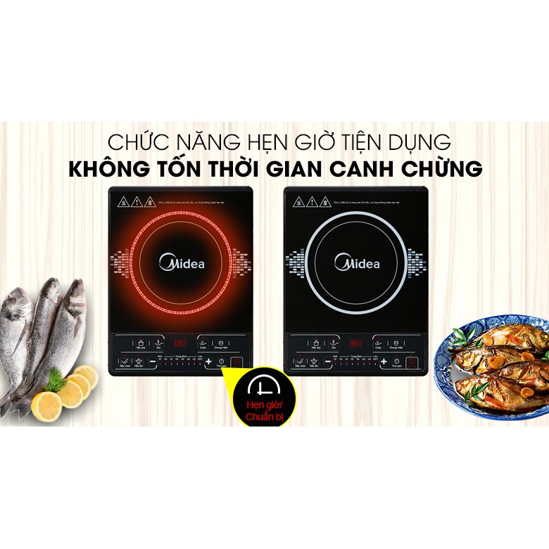 Bếp Điện Từ Cao Cấp MIDEA MI-B1920 Hàng Chính Hãng Bền Đẹp, Tiện Lợi