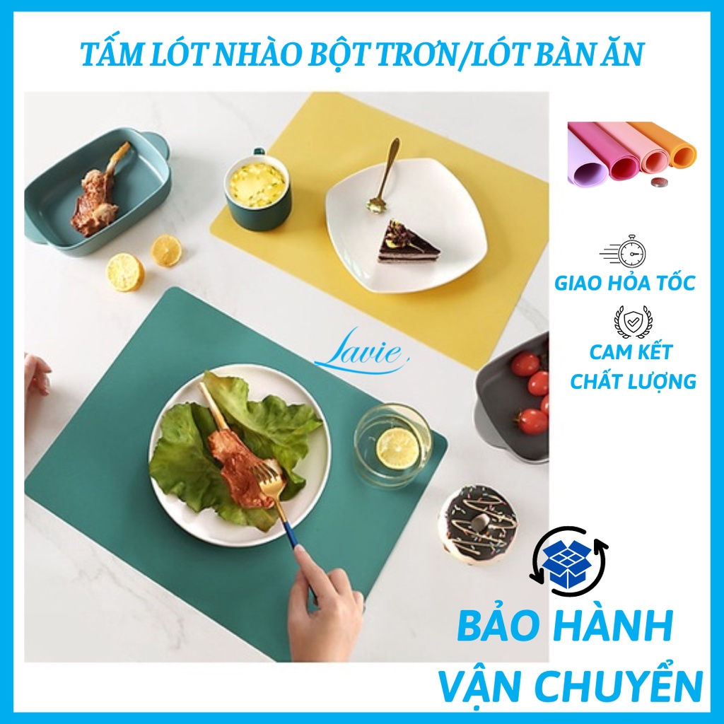 Tấm lót nhào bột silicon làm bánh hoặc lót bàn ăn tiện dụng cho nhà bếp
