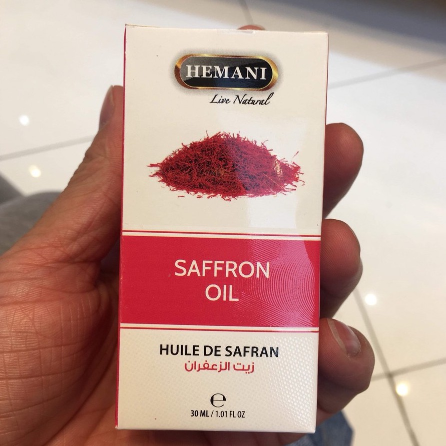 Saffron Oil - Tinh dầu Nhụy Hoa Nghệ Tây Chính Hãng Thương Hiệu Hemani Saffron Oil lọ 30ml