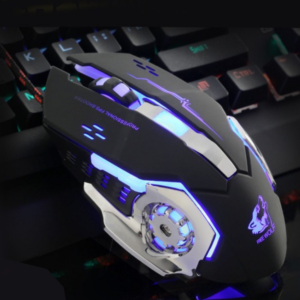 Bàn phím Gaming cơ RGB V5Pro /V4 tặng chuột gaming - Bàn phím cơ led 7 màu, chống nước, chuyên game, phím khắc laze