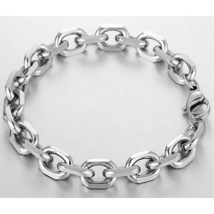 Lắc tay nam inox chữ cong to đại 10ly cực ngầu LN081