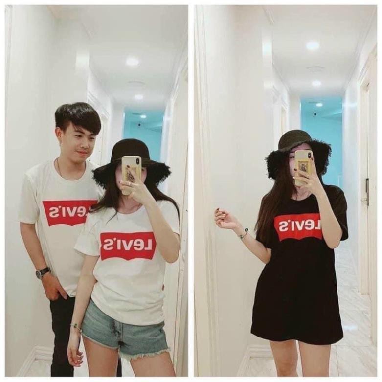 ANU100 - ÁO PHÔNG ĐÔI CỘC TAY TRẮNG LEVI’S CHO GIA ĐÌNH . ️🥇