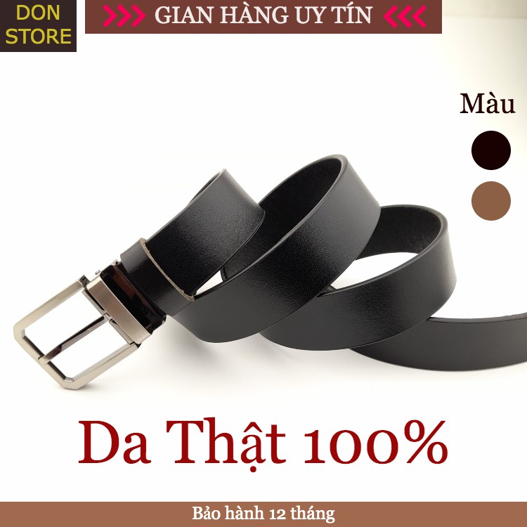 [Da Thật] Dây Nịt Nam Kiểu Kim Cài Mẫu Mới Sang Trọng, Dây Da Nguyên Miếng 1 Lớp Cao Cấp (BH 12 THÁNG)