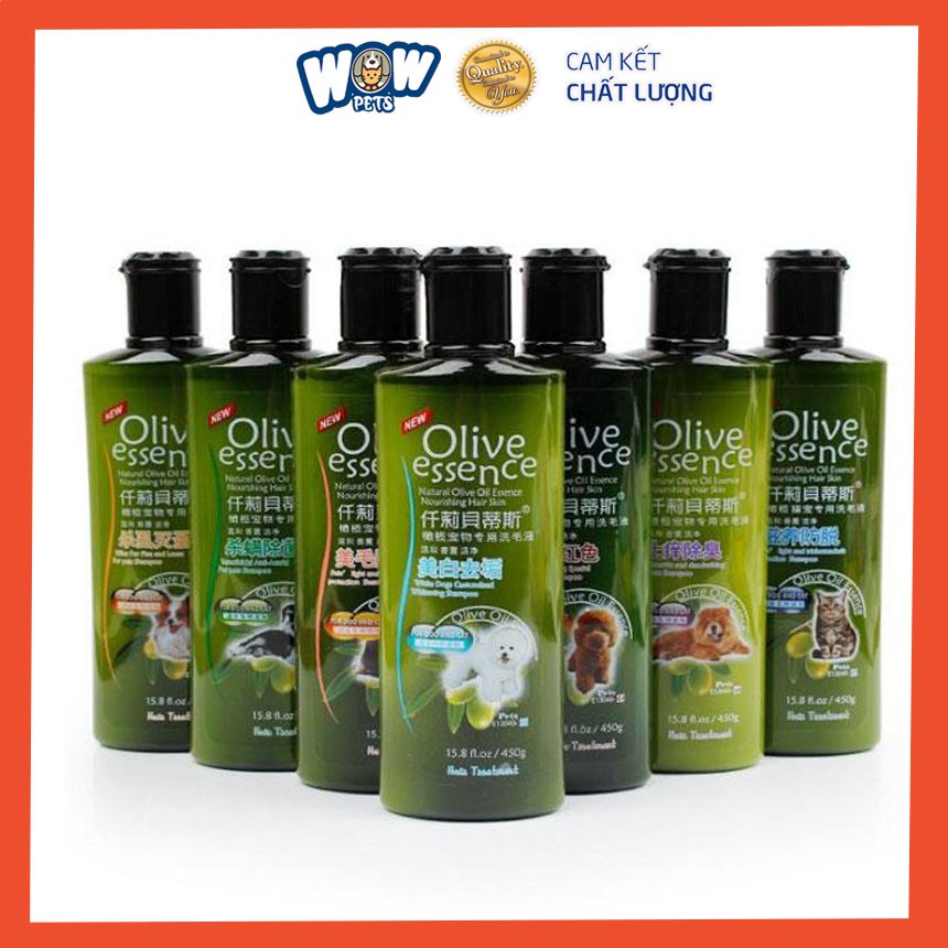 [W003] Sữa tắm Olive cho chó mèo wowpets dầu tắm chó mèo, Dưỡng lông, Khử mùi, ve rận