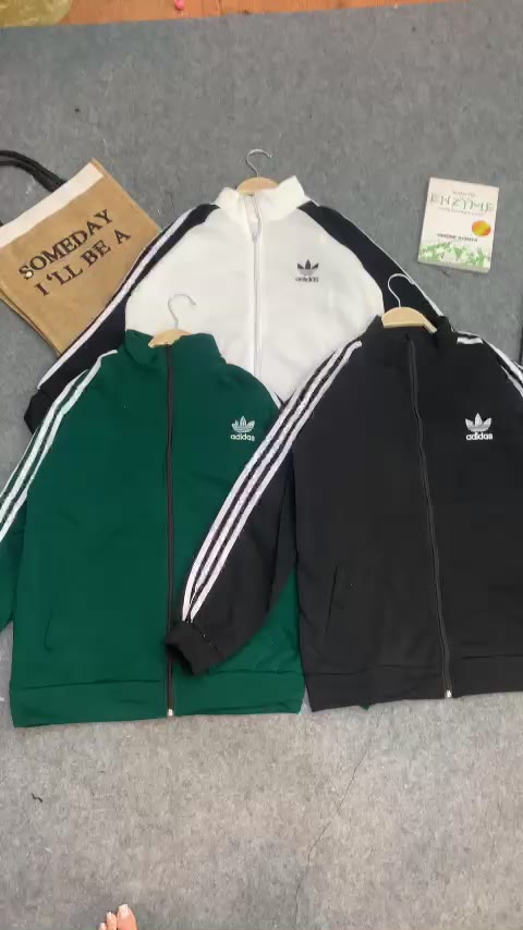 Áo Khoác thể thao nữ, nam áo thu đông chất nỉ Phối 3 Sọc Tay LOGO Adidas Thêu Ngực | BigBuy360 - bigbuy360.vn