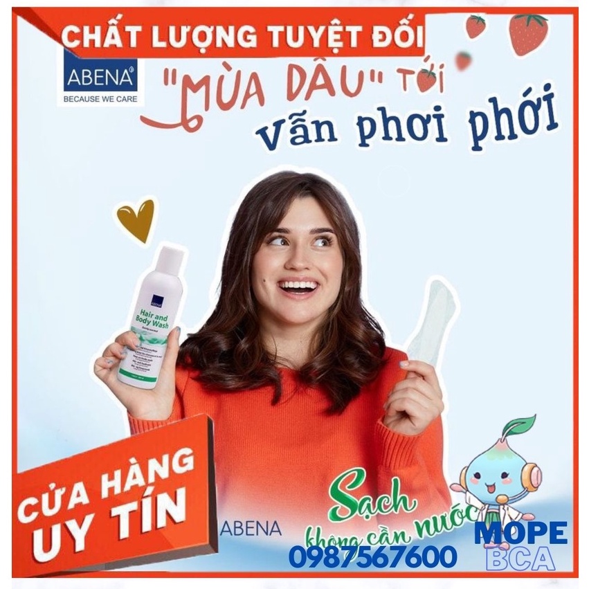 Dầu gội khô Abena Hair & Body Wash 200ml - Tắm gội khô 2in1