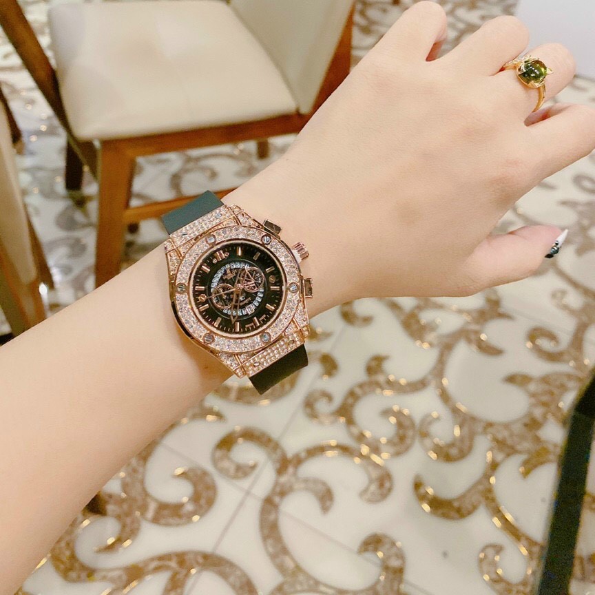 Đồng hồ nam nữ Hublot - đồng hồ unisex cặp đôi dây cao su có bảo hành 12tháng